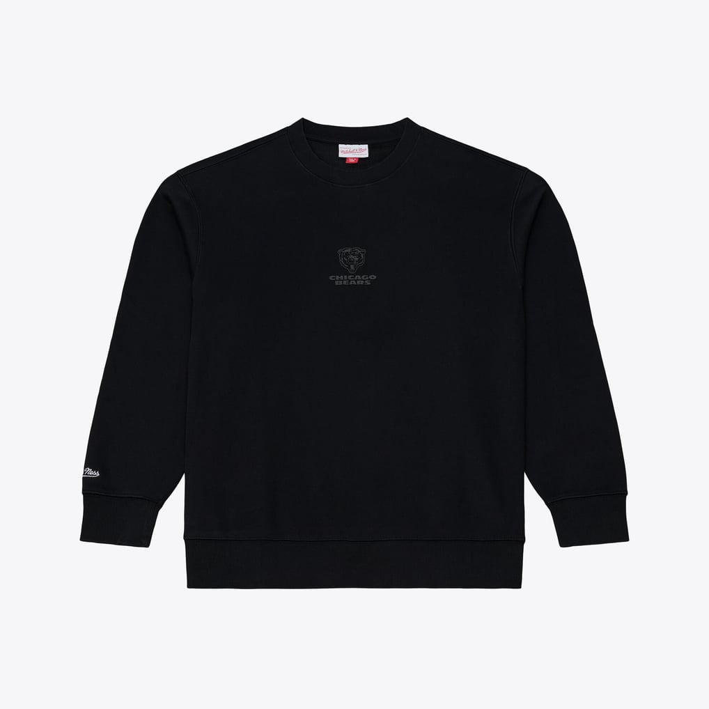 Chicago Bears Mitchell & Ness Core Essentials Micro Logo Fleece Sweatshirt - Black
