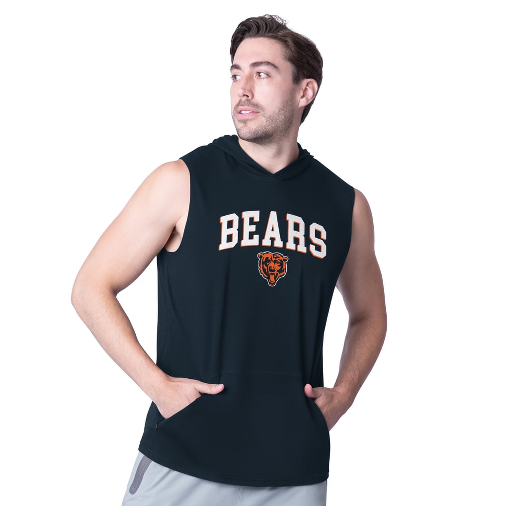Chicago Bears MSX by Michael Strahan Action Sleeveless Pullover Hoodie - Navy