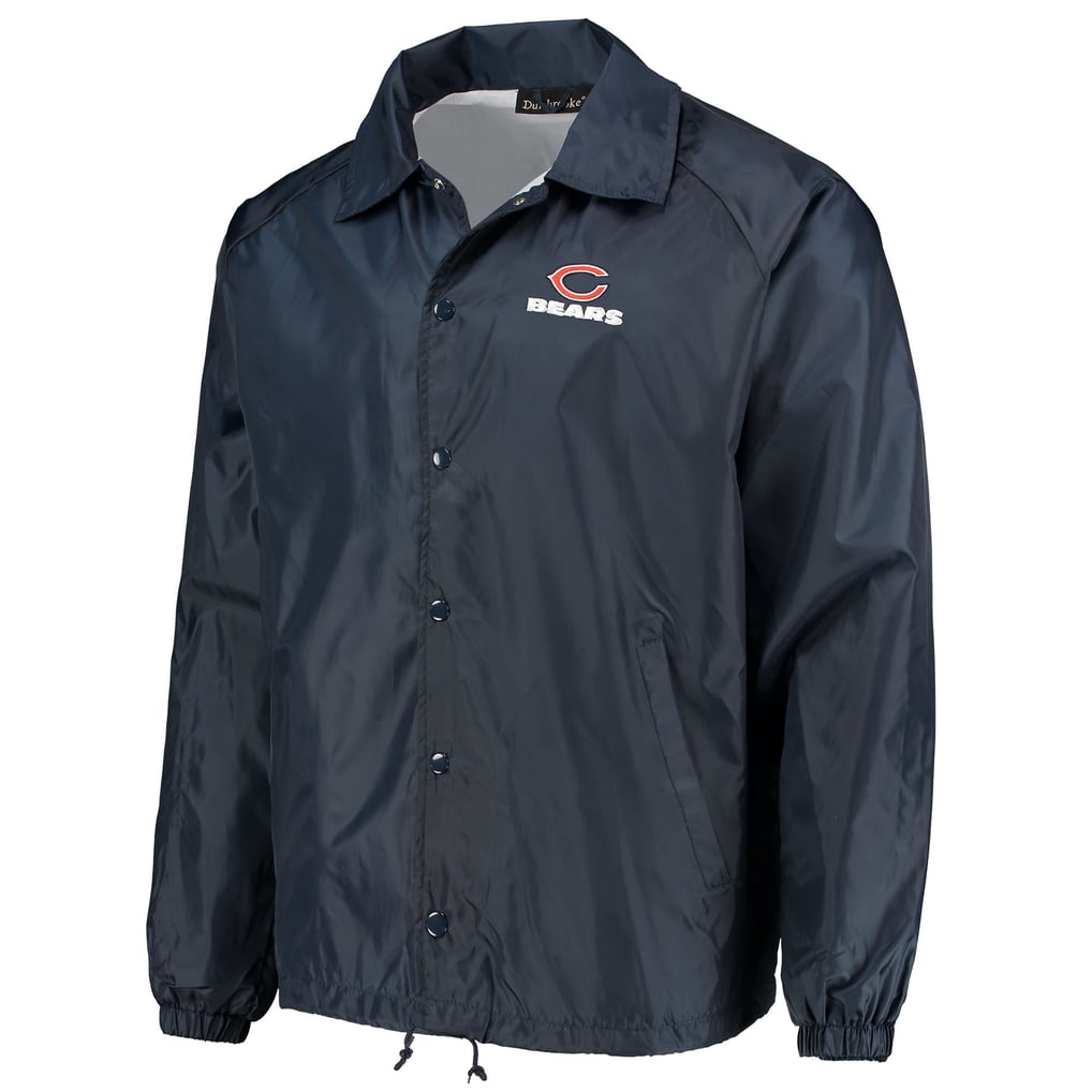 Chicago Bears Coaches Classic Raglan Full-Snap Windbreaker Jacket - Navy