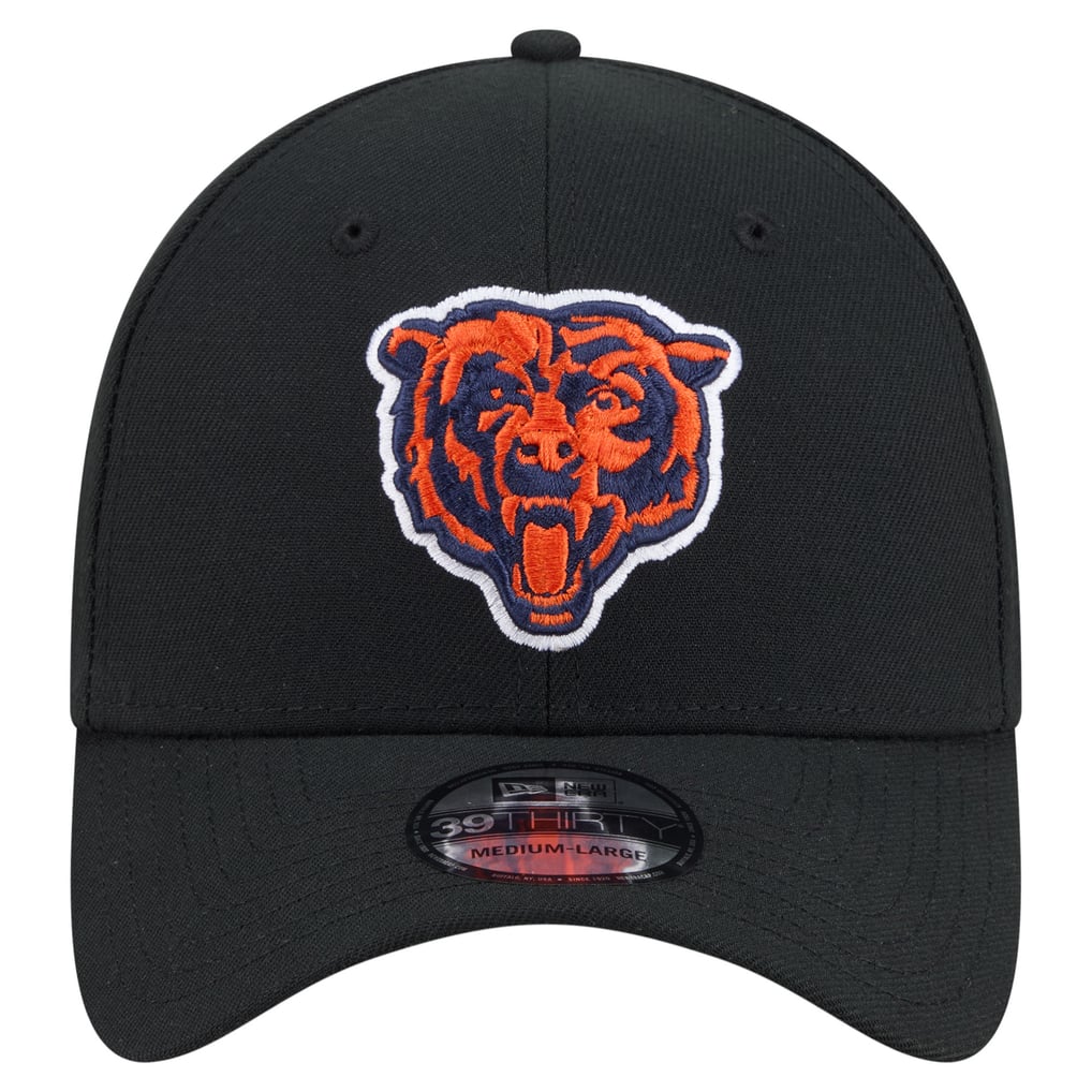  Chicago Bears New Era Core Team 39THIRTY Flex Hat - Black
