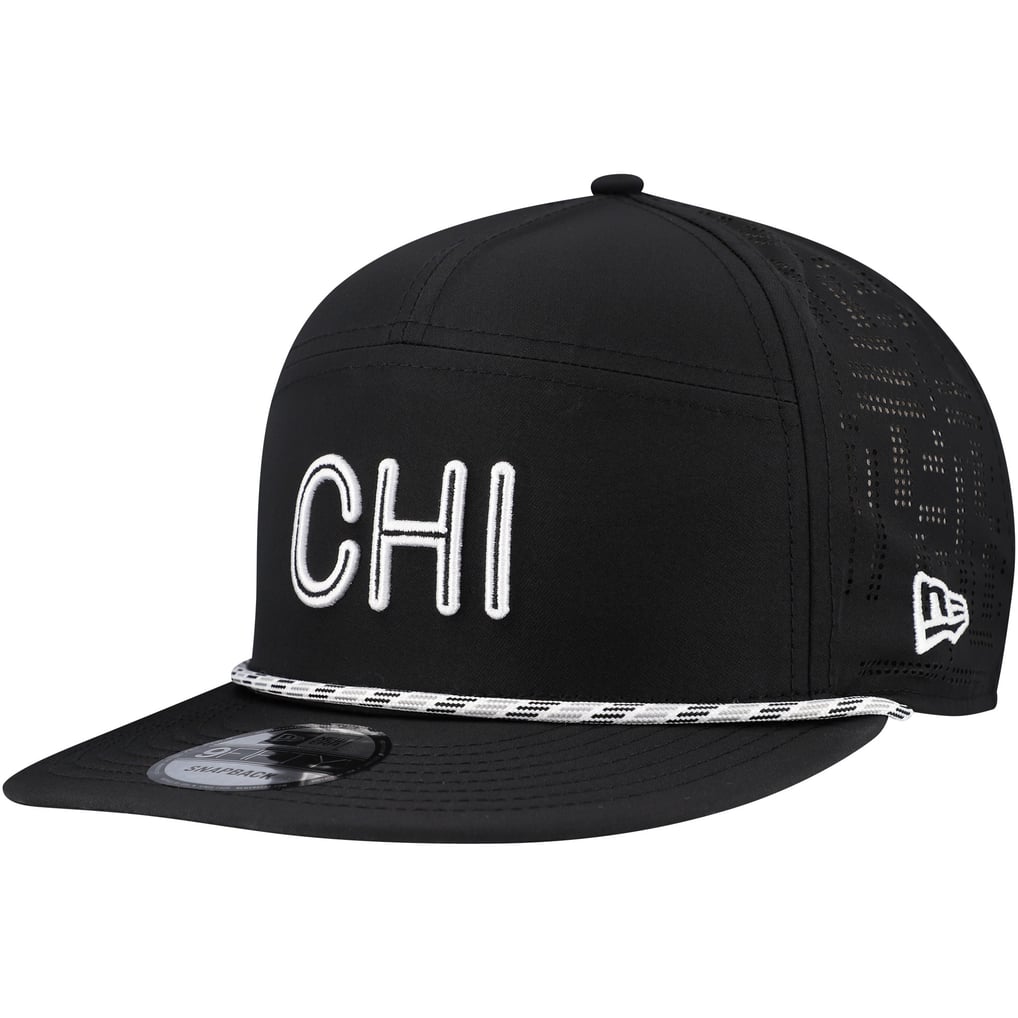 Chicago Bears New Era Hydro 5-Panel 9FIFTY Snapback Hat - Black