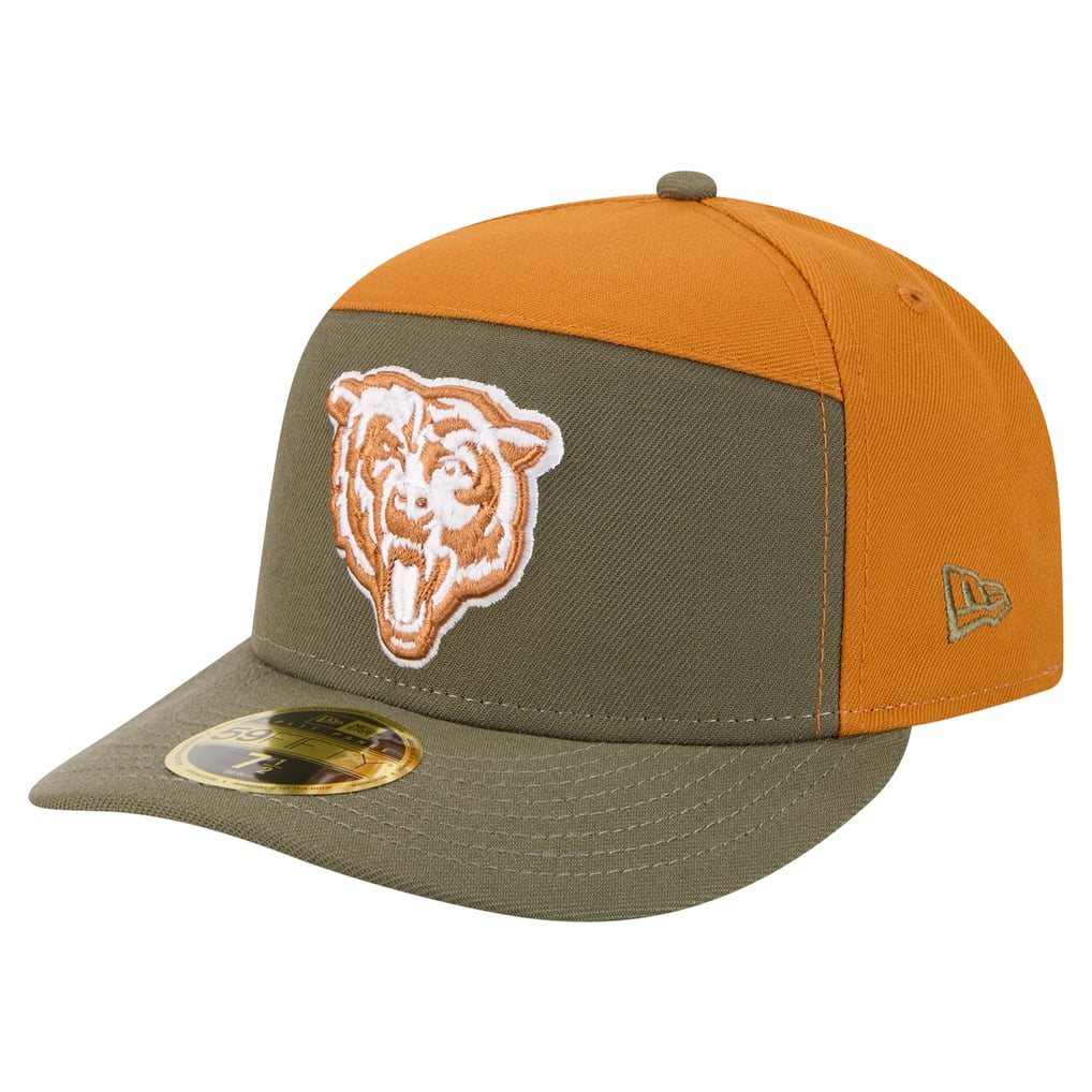 Chicago Bears New Era Two-Tone Color Pack Split Panel 59FIFTY Fitted Hat - Olive/Brown