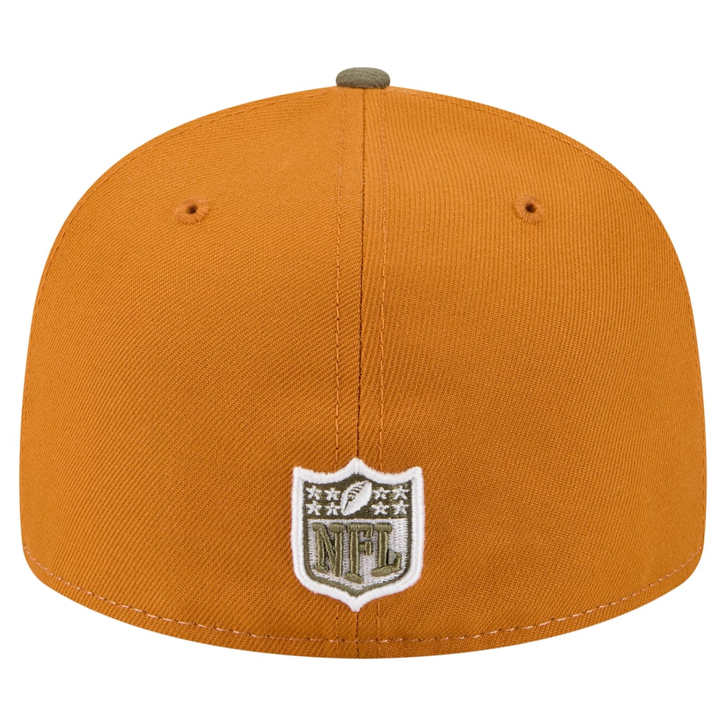 Chicago Bears New Era Two-Tone Color Pack Split Panel 59FIFTY Fitted Hat - Olive/Brown