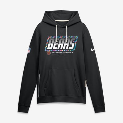 Chicago Bears Nike 2026 NFL Crucial Catch Sideline Standard Issue Dri-FIT Pullover Hoodie - Black