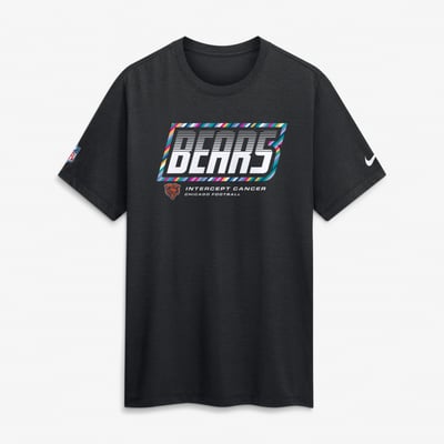 Chicago Bears Nike 2026 NFL Crucial Catch Tri-Blend Dri-FIT T-Shirt - Black
