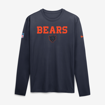  Chicago Bears Nike 2026 Rivalries Collection Sideline Legend Long Sleeve T-Shirt - Navy