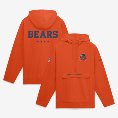  Chicago Bears Nike 2026 Rivalries Collection Sideline Anorak Half-Zip Jacket - Orange