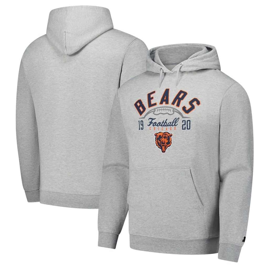  Chicago Bears Starter Pullover Hoodie - Heather Gray