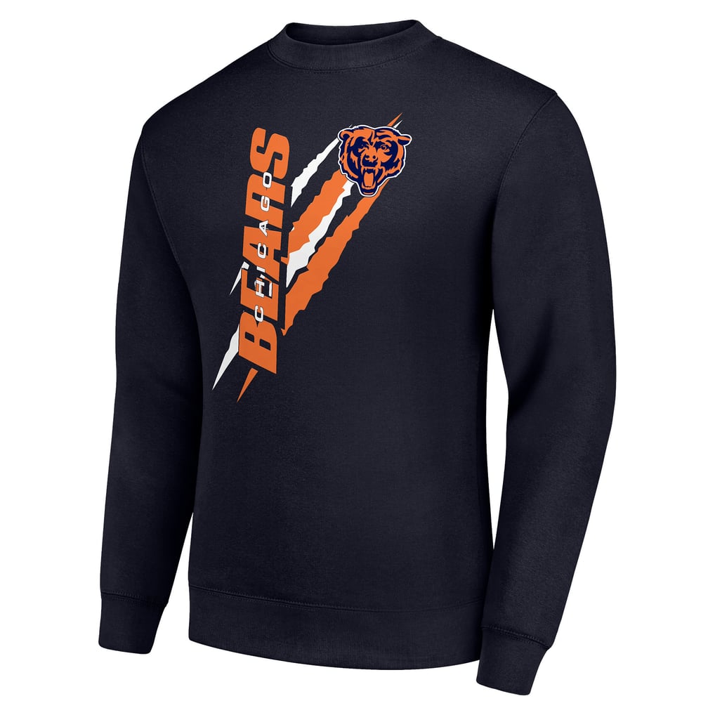 Chicago Bears Starter Color Scratch Team Graphic Fleece Pullover Sweatshirt - Navy