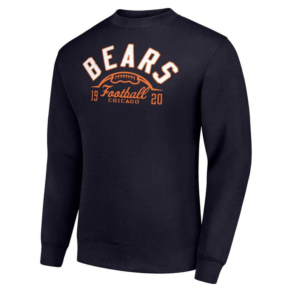 Chicago Bears Starter Half Ball Team Graphic Tri-Blend Fleece Pullover Sweatshirt - Navy