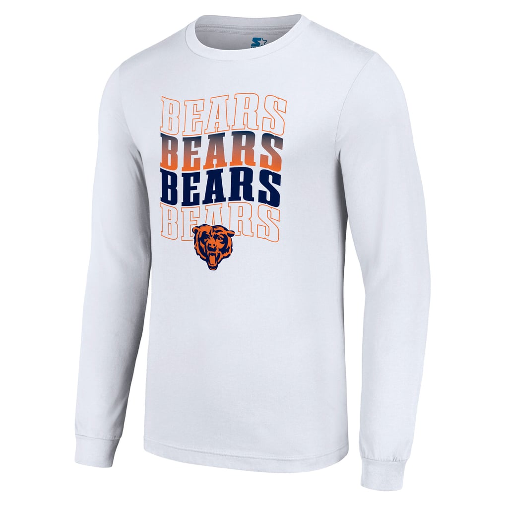 Chicago Bears Starter Team Name Graphic Long Sleeve T-Shirt - White