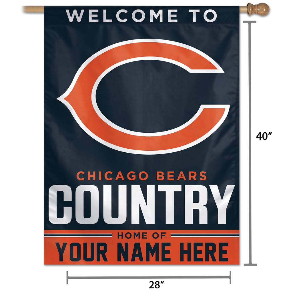 Chicago Bears WinCraft Personalized 27'' x 37'' Single-Sided Vertical Banner