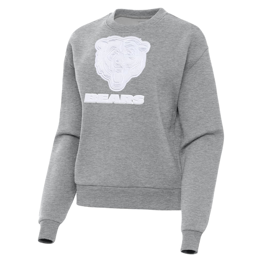 Chicago Bears Antigua Women's Victory Pullover Sweatshirt - Heather Gray