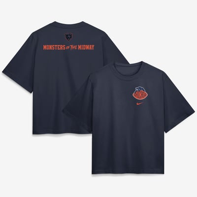  Chicago Bears Nike Women's 2026 Rivalries Collection Boxy T-Shirt - Navy