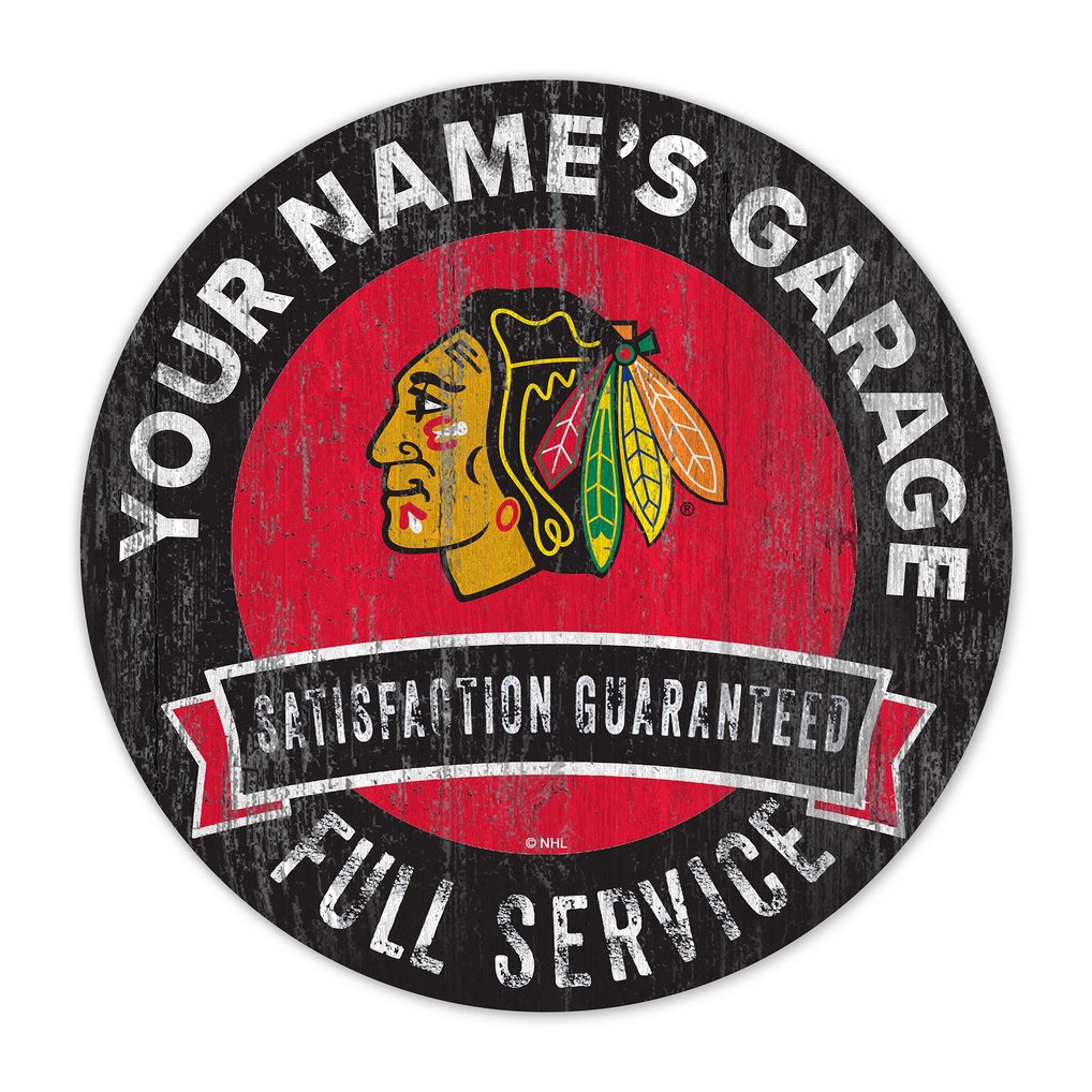Chicago Blackhawks 16" Customizable Garage Circle