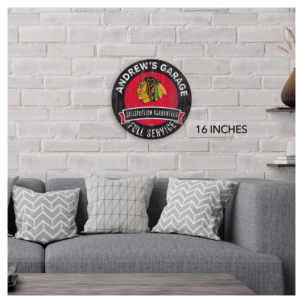 Chicago Blackhawks 16" Customizable Garage Circle