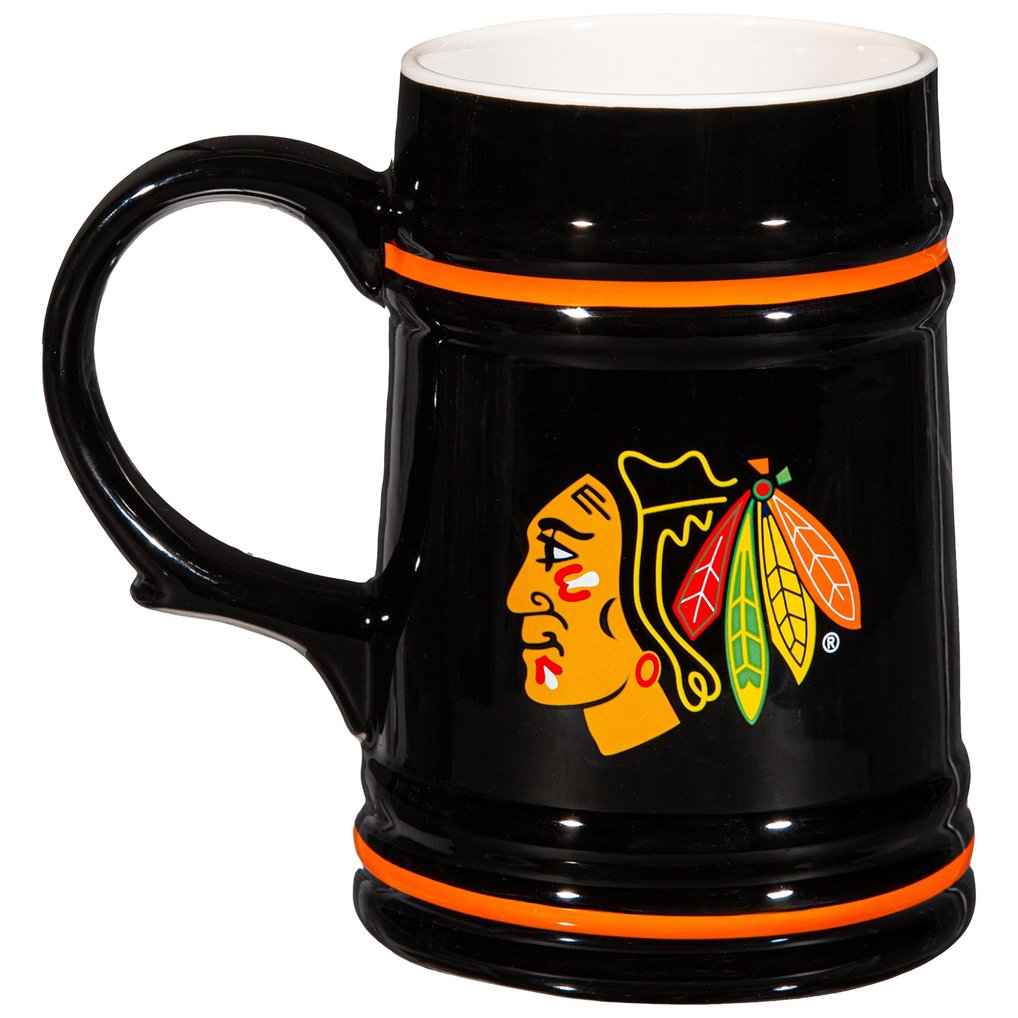 Chicago Blackhawks 24oz. Ceramic Stein Cup with Gift Box