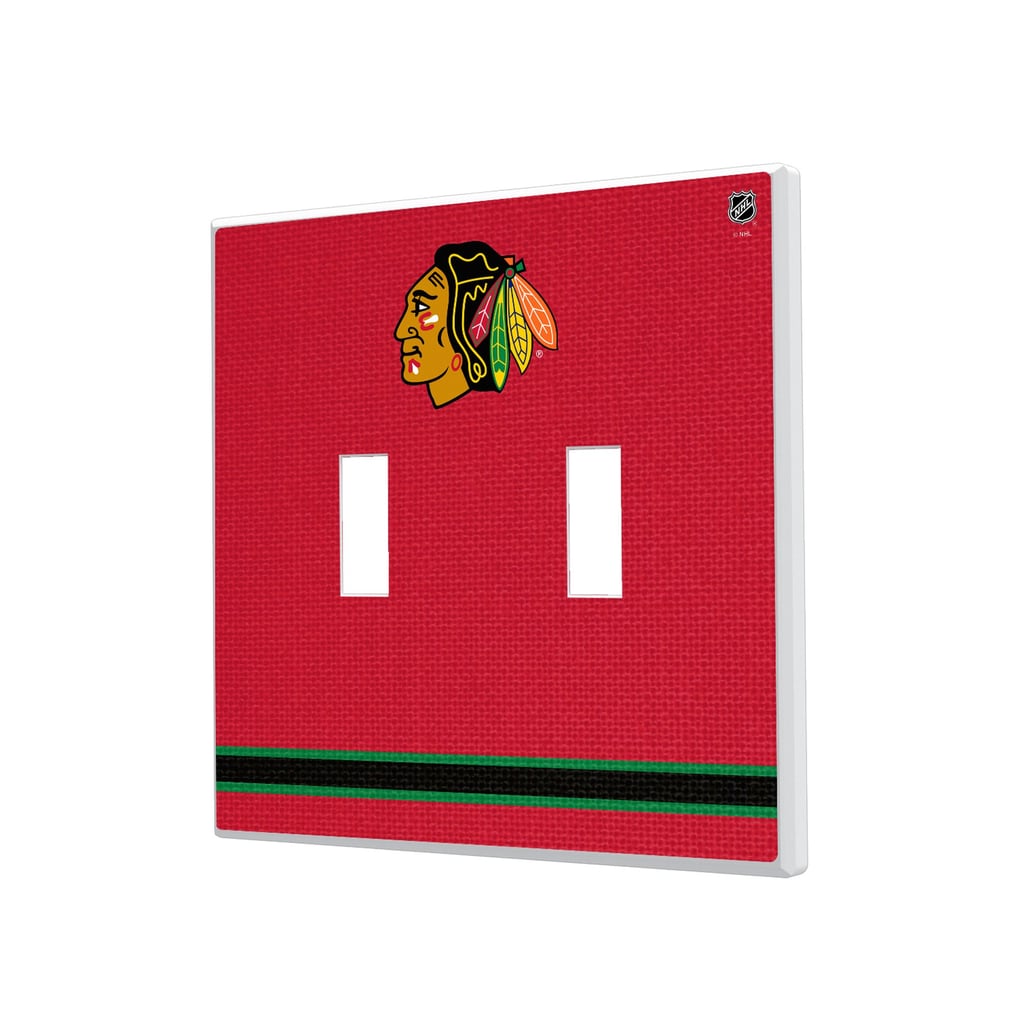 Chicago Blackhawks Double Toggle Lightswitch Plate