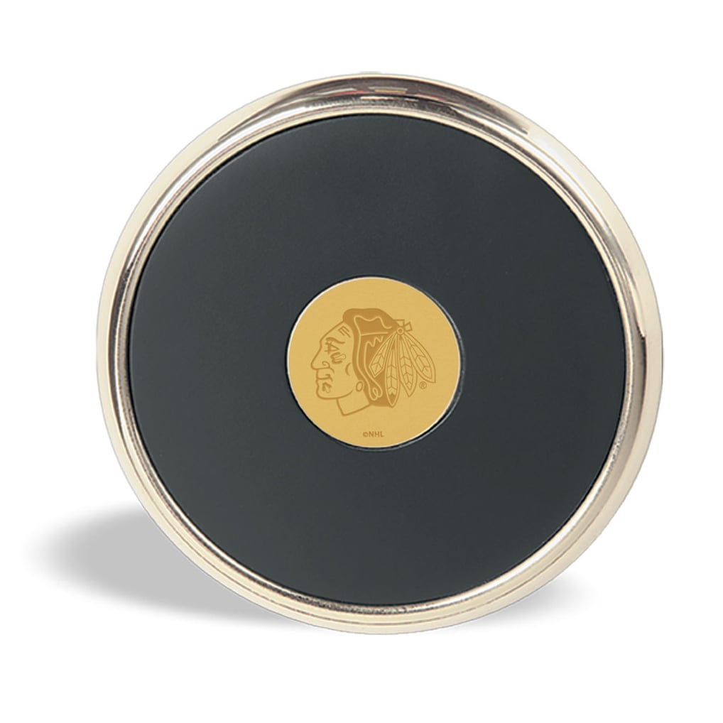 Chicago Blackhawks Round Coaster - Gold