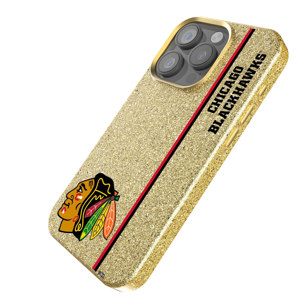 Chicago Blackhawks Keyscaper Sidebar Bling iPhone Case - Gold