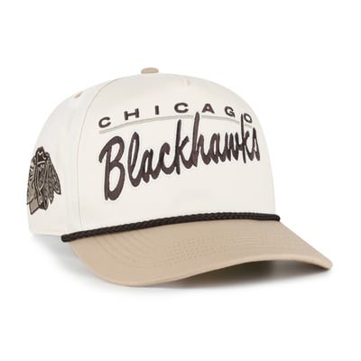  Chicago Blackhawks '47 Neutral Terrain Hitch Rope Adjustable Hat - Natural/Tan