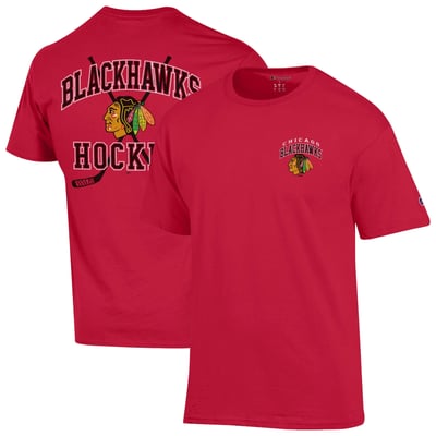  Chicago Blackhawks Champion Stick With It Jersey T-Shirt - Red
