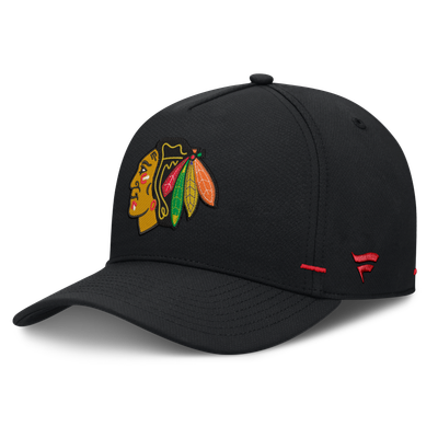 Chicago Blackhawks Fanatics Authentic Pro Rink Bar Tacks A-Frame Adjustable Hat - Black