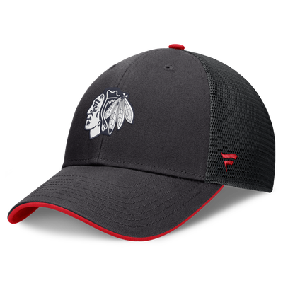 Chicago Blackhawks Fanatics Fundamental Limits Trucker Adjustable Hat - Black