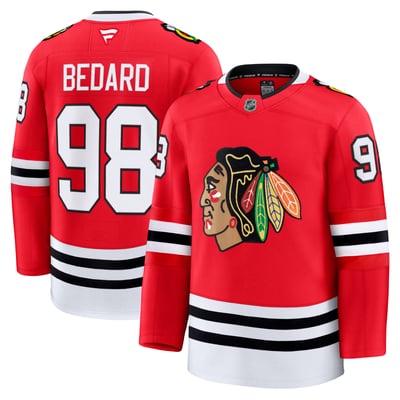 Connor Bedard Chicago Blackhawks Fanatics Home Premium Jersey - Red
