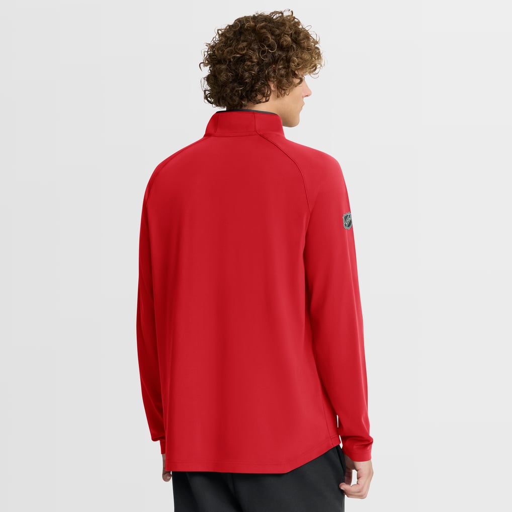 Chicago Blackhawks Fanatics Authentic Pro Rink Training Quarter-Zip Pullover - Red