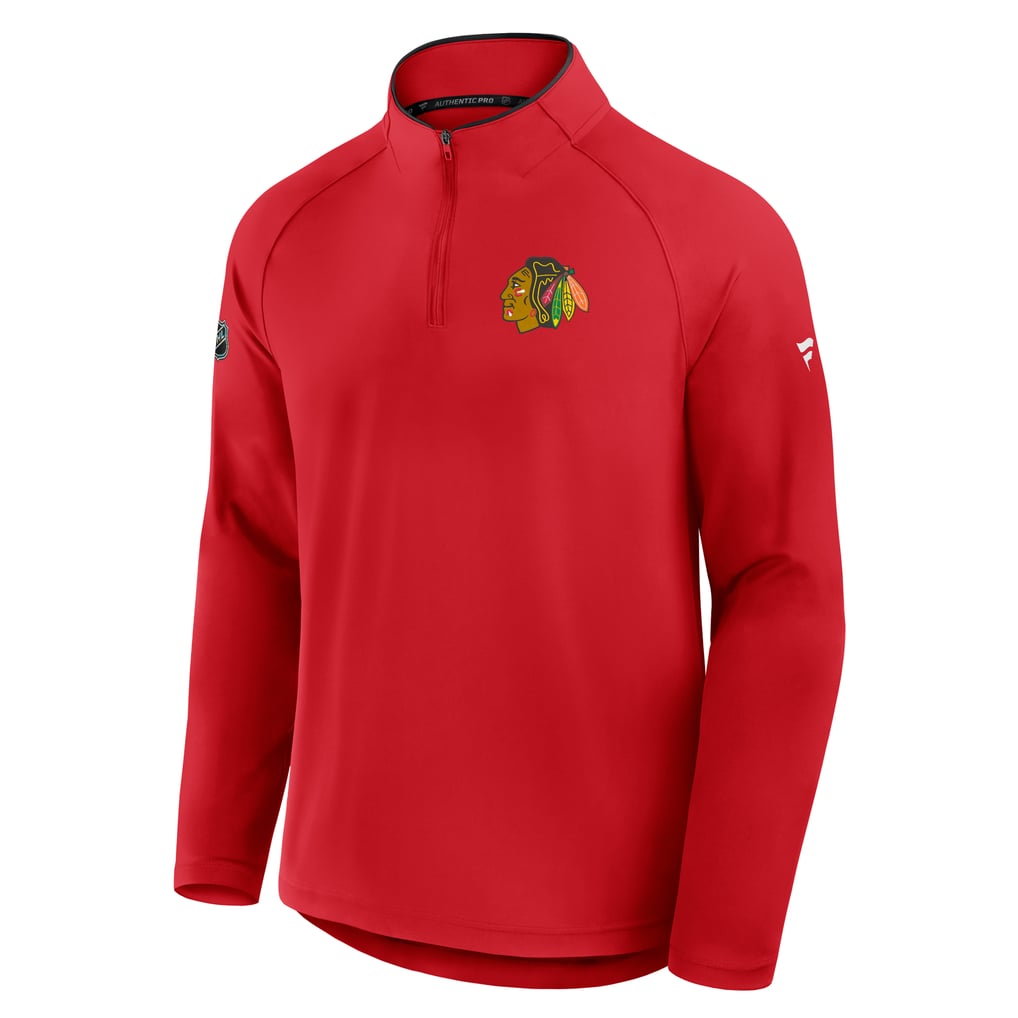 Chicago Blackhawks Fanatics Authentic Pro Rink Training Quarter-Zip Pullover - Red