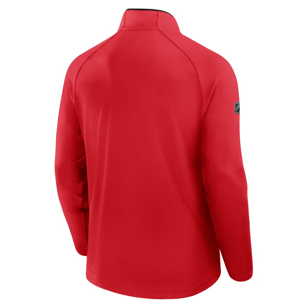Chicago Blackhawks Fanatics Authentic Pro Rink Training Quarter-Zip Pullover - Red