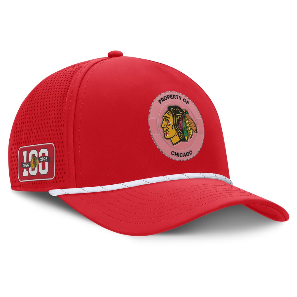 Chicago Blackhawks Fanatics Centennial Pinched Front Adjustable Hat - Red