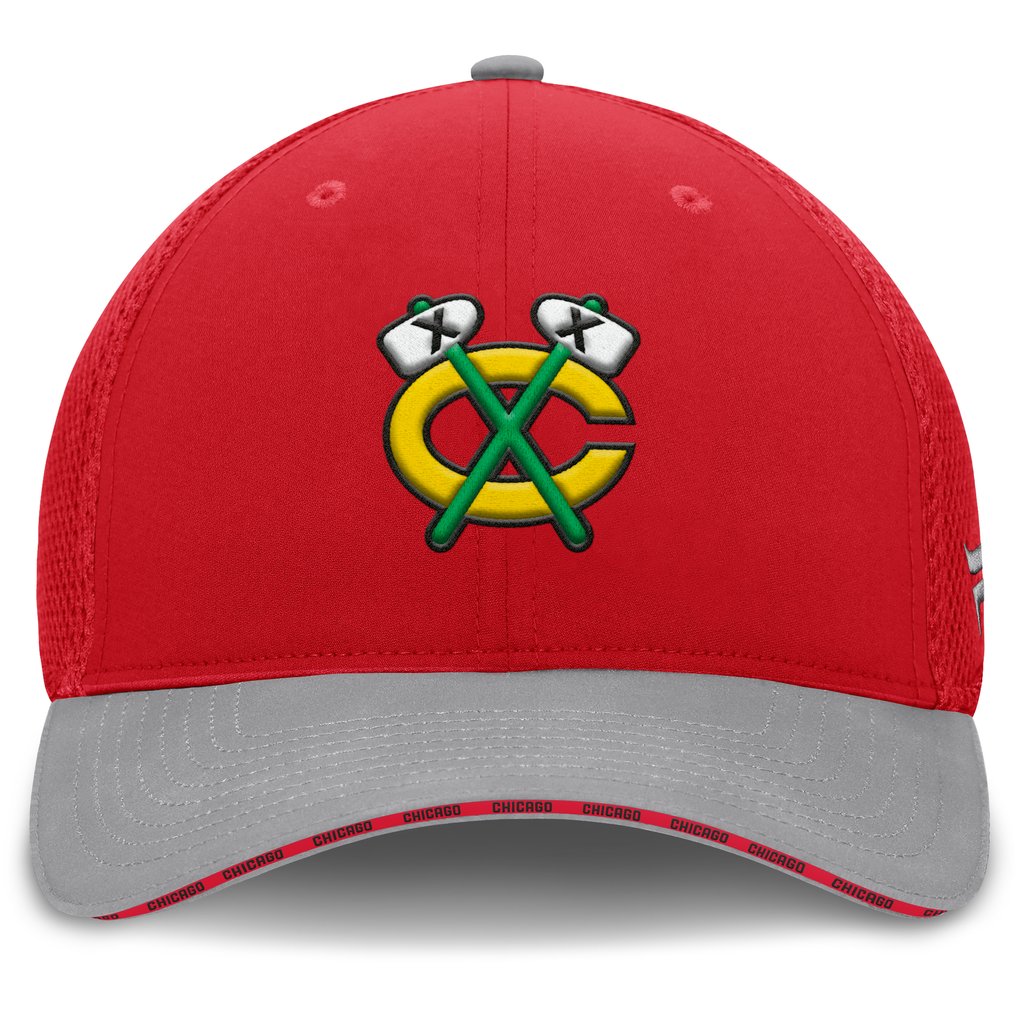 Chicago Blackhawks Fanatics Fundamentals Span Flex Hat - Red
