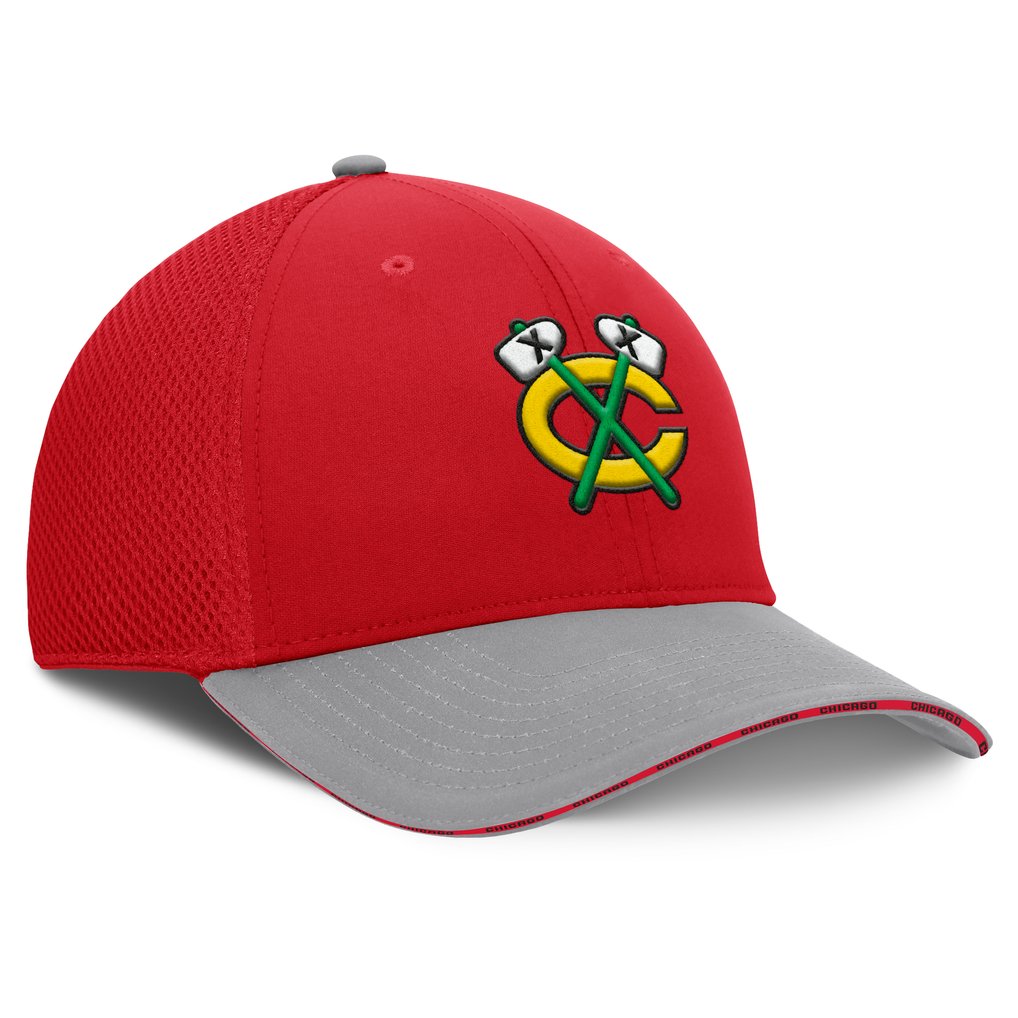 Chicago Blackhawks Fanatics Fundamentals Span Flex Hat - Red