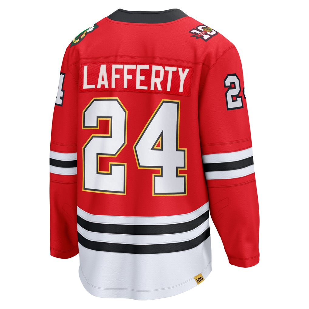 Sam Lafferty Chicago Blackhawks Fanatics Centennial Breakaway Player Jersey - Red