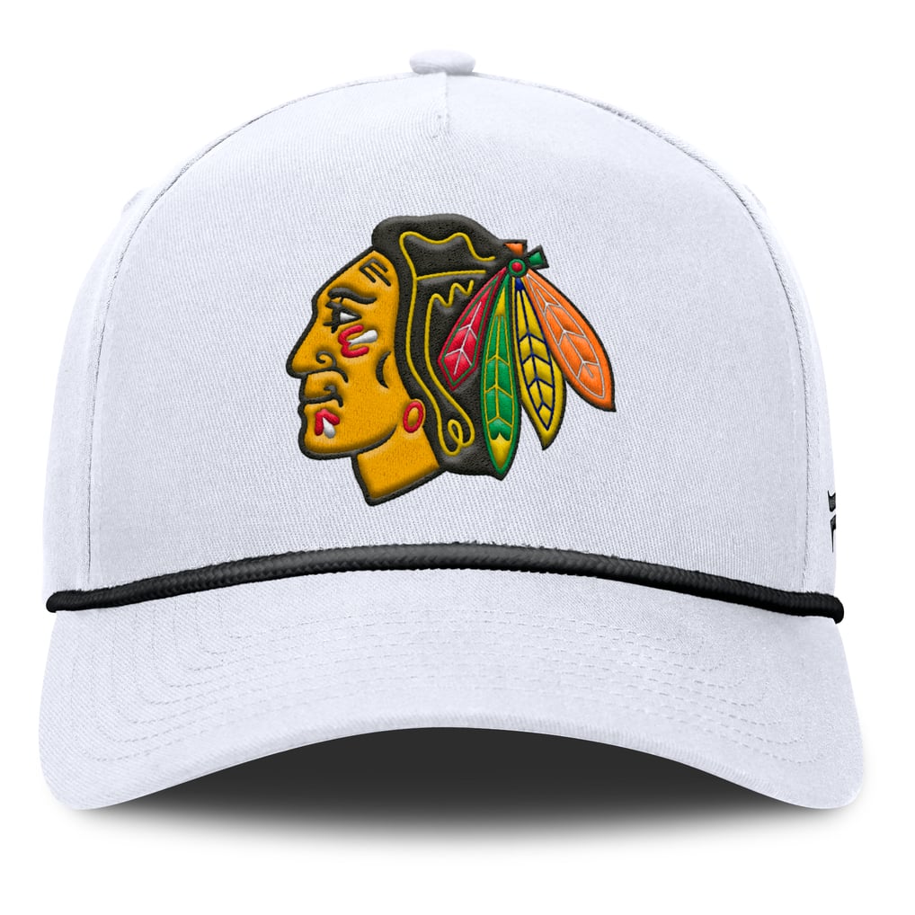 Chicago Blackhawks Fanatics Rope A-Frame Adjustable Hat - White
