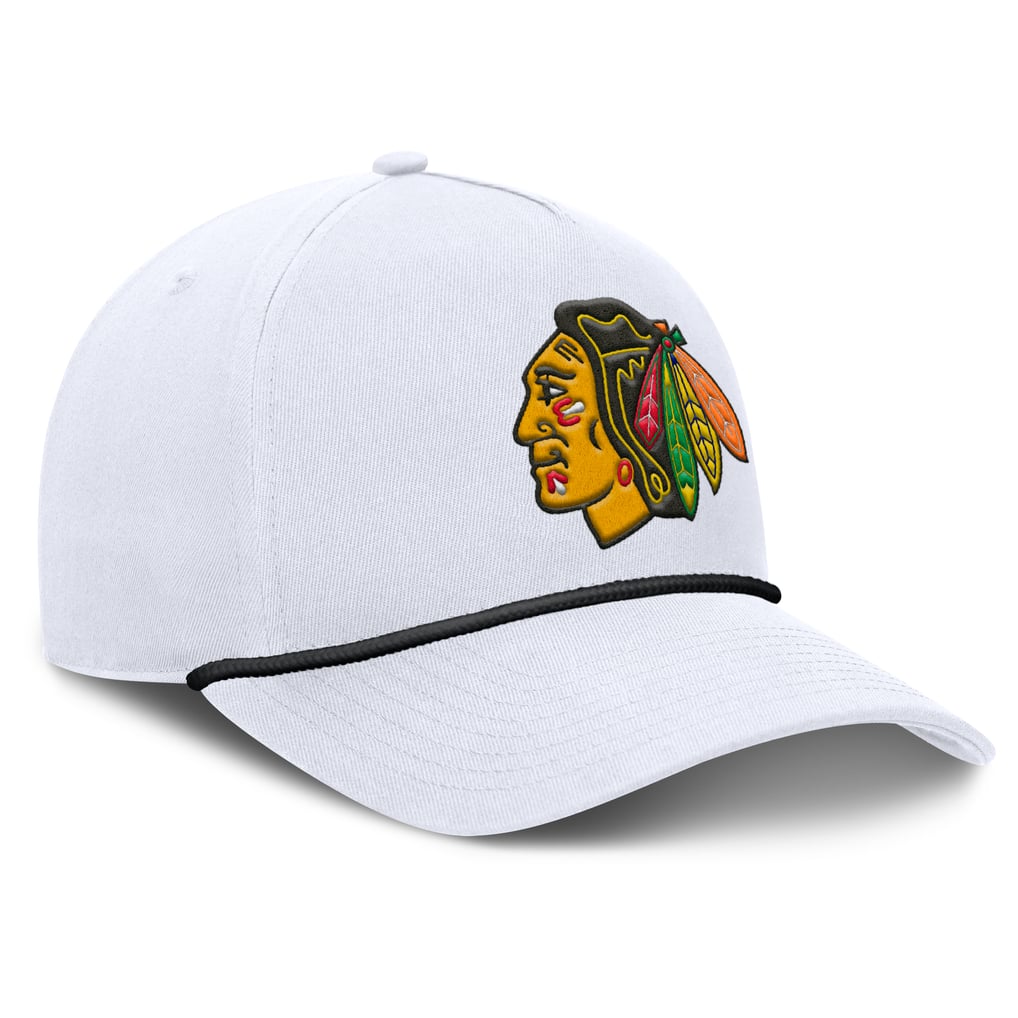 Chicago Blackhawks Fanatics Rope A-Frame Adjustable Hat - White
