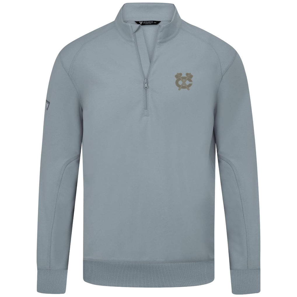  Chicago Blackhawks Levelwear Copper Upright Quarter-Zip Pullover - Gray