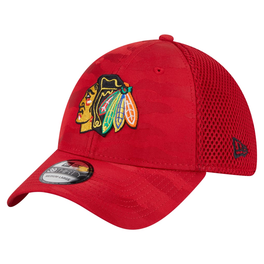  Chicago Blackhawks New Era Active Subtle Camo 39THIRTY Flex Hat - Red