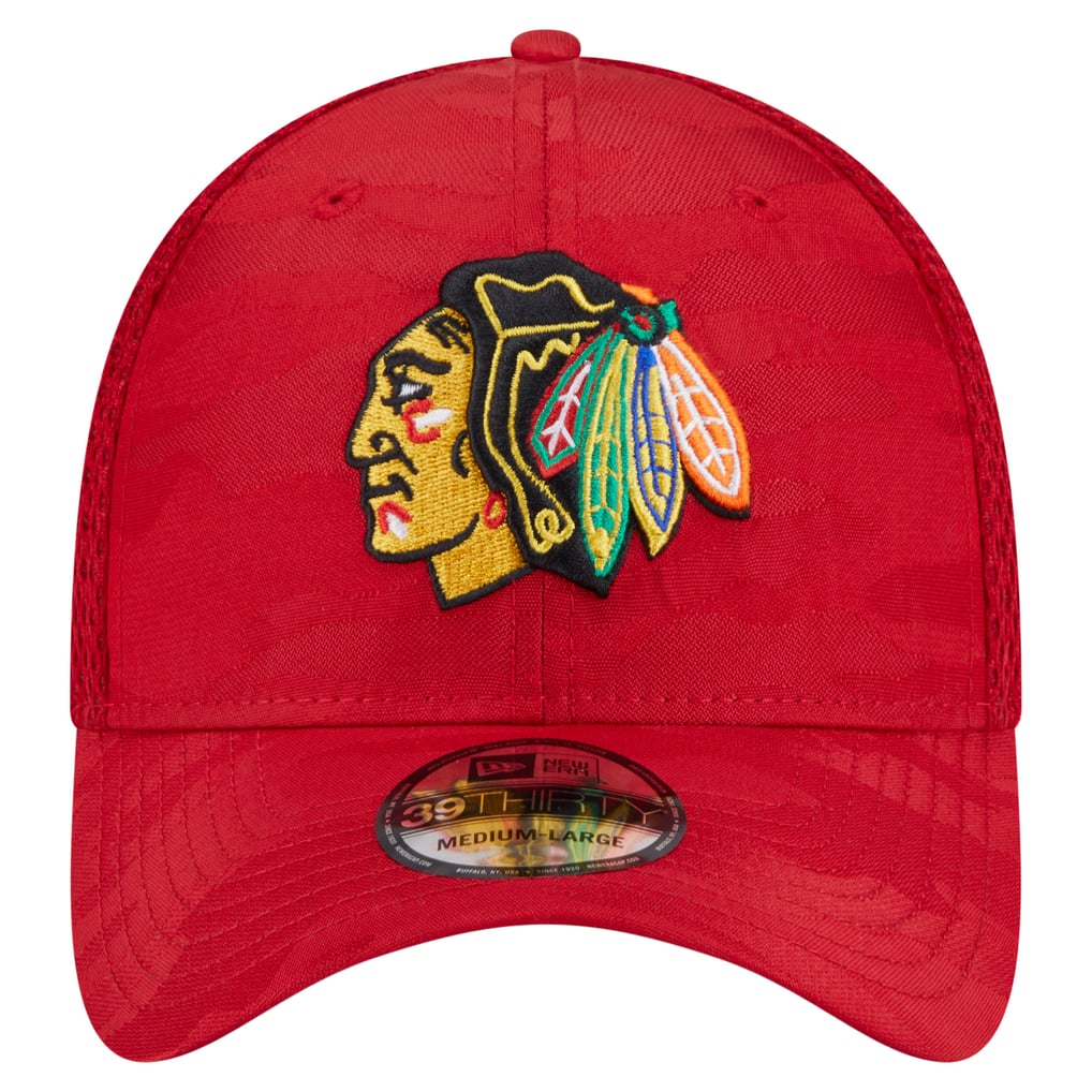  Chicago Blackhawks New Era Active Subtle Camo 39THIRTY Flex Hat - Red