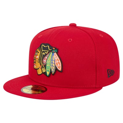  Chicago Blackhawks New Era Core 59FIFTY Fitted Hat - Red