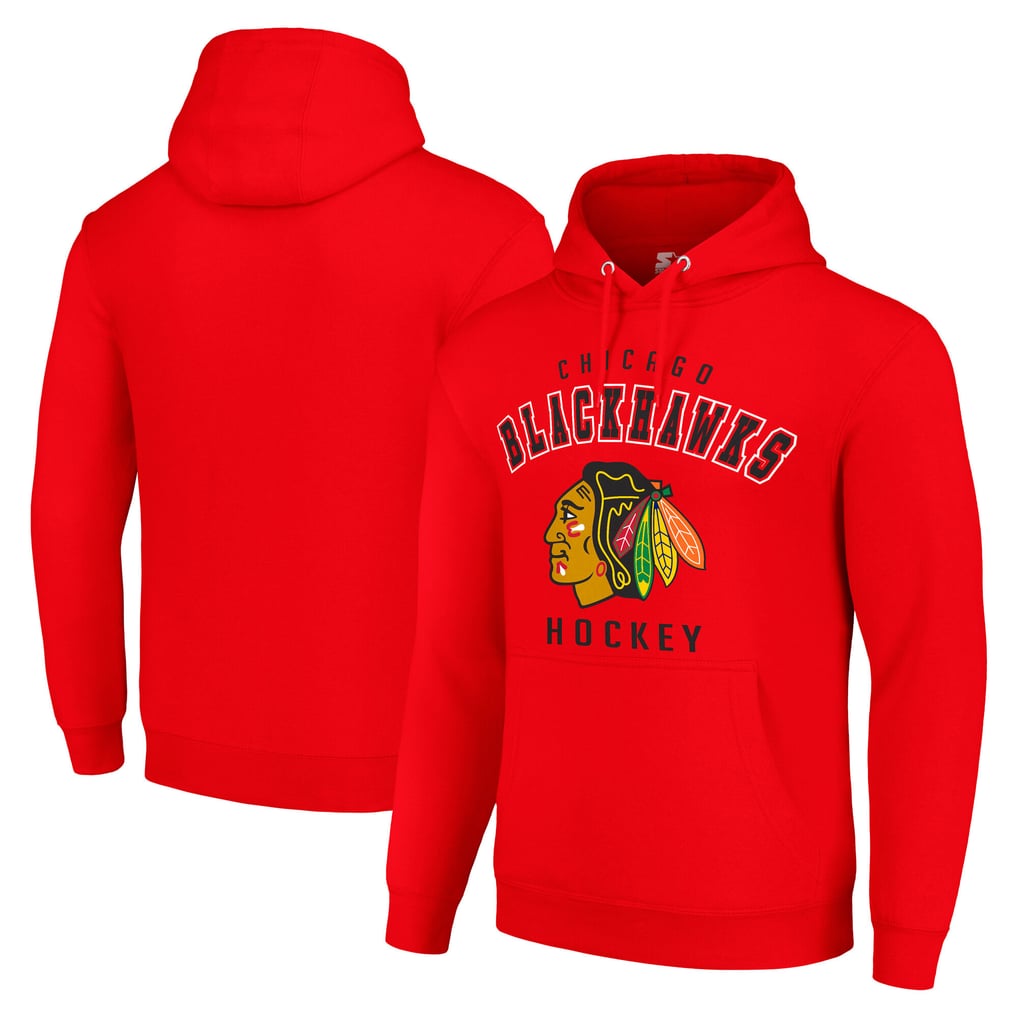 Chicago Blackhawks Starter  Logo Pullover Hoodie - Red