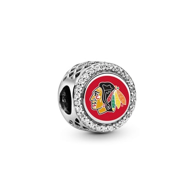 Chicago Blackhawks Pandora Color Button Charm