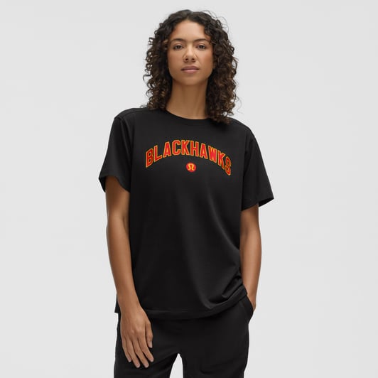 Chicago Blackhawks lululemon Women's All Yours Organic Cotton T-Shirt - Black