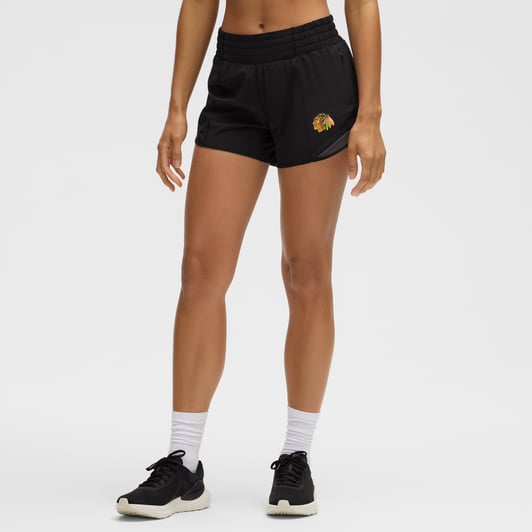 Chicago Blackhawks lululemon Women's Hotty Hot High-Rise Lined Short 4" - Black