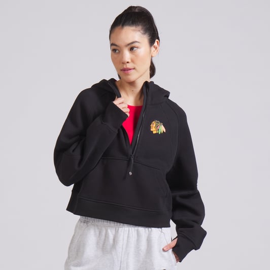 Chicago Blackhawks lululemon Women's Scuba Oversized Half-Zip Hoodie - Black