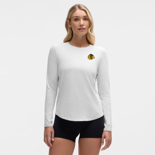 Chicago Blackhawks lululemon Women's Love Long Sleeve T-Shirt - Heathered Core Ultra Light Grey