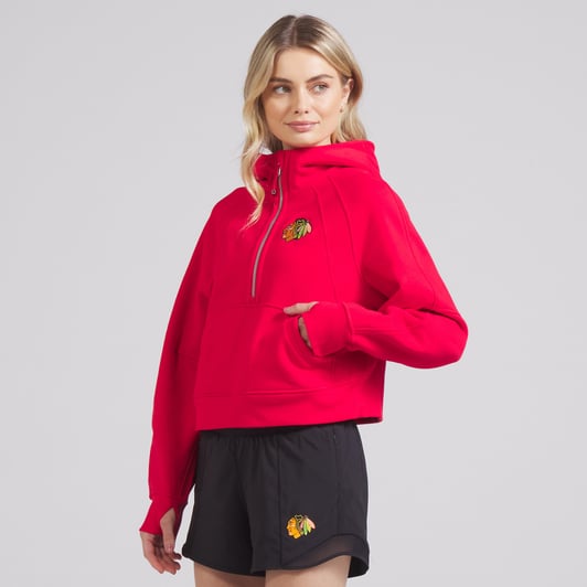Chicago Blackhawks lululemon Women's Scuba Oversized Half-Zip Hoodie - True Red