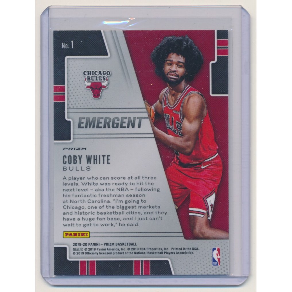 2019-20 Panini Prizm Emergent Prizms Silver #1 Coby White
